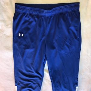 Under Armour Loose All Season Gear Pants Blue and White